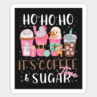 Christmas Coffee Cups with Retro Pink Santa Sticker